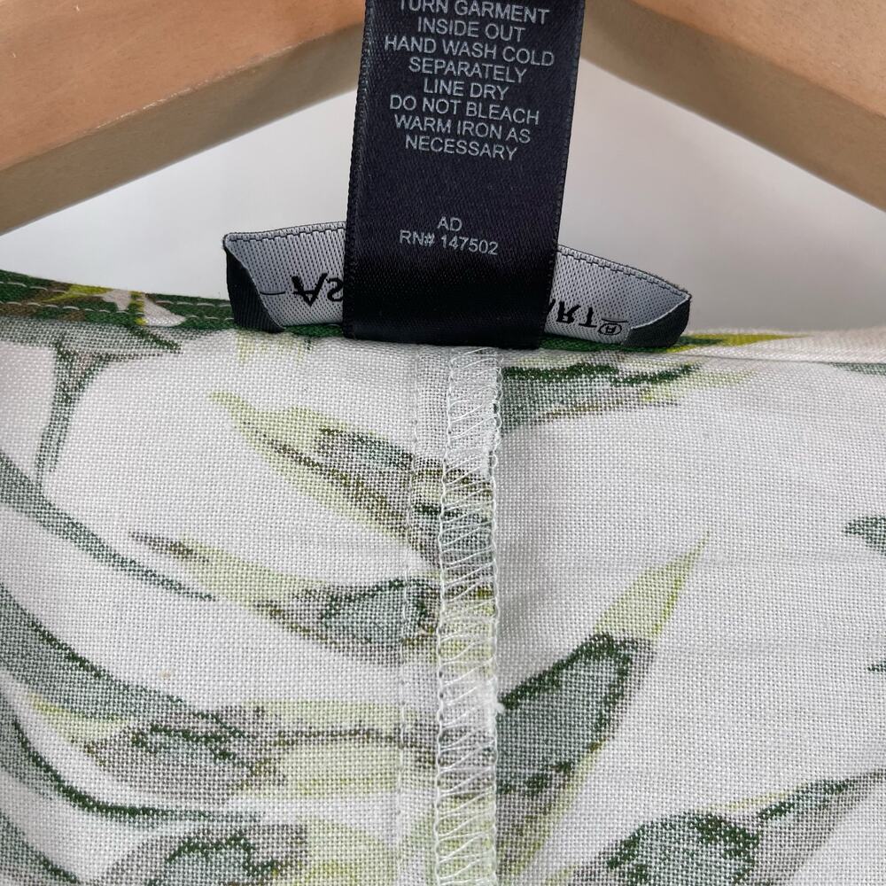 NEW ASHLEY STEWART Blouse Size 14 Linen Blend Tropical Coastal Breathable NWOT - Picture 6 of 13